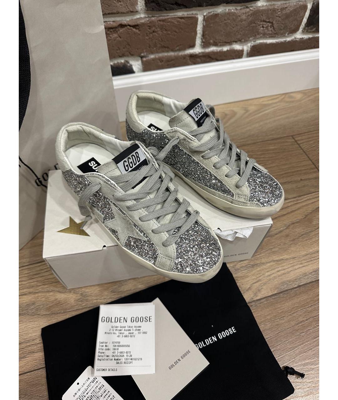 GOLDEN GOOSE DELUXE BRAND Серебряные кеды, фото 4