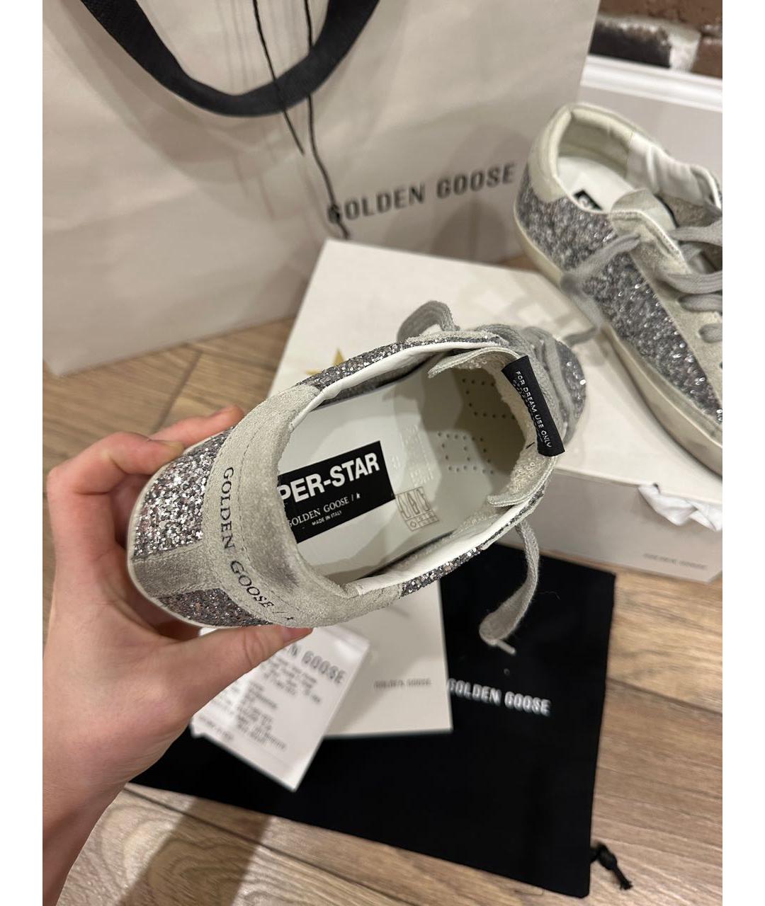 GOLDEN GOOSE DELUXE BRAND Серебряные кеды, фото 7