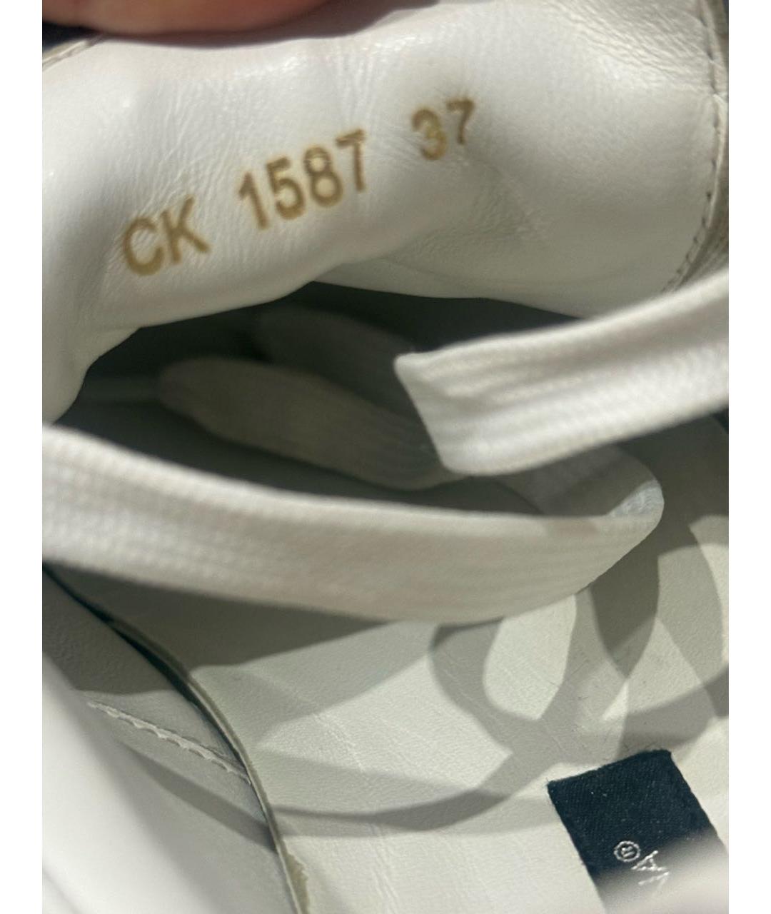 DOLCE&GABBANA Белые кожаные кеды, фото 5