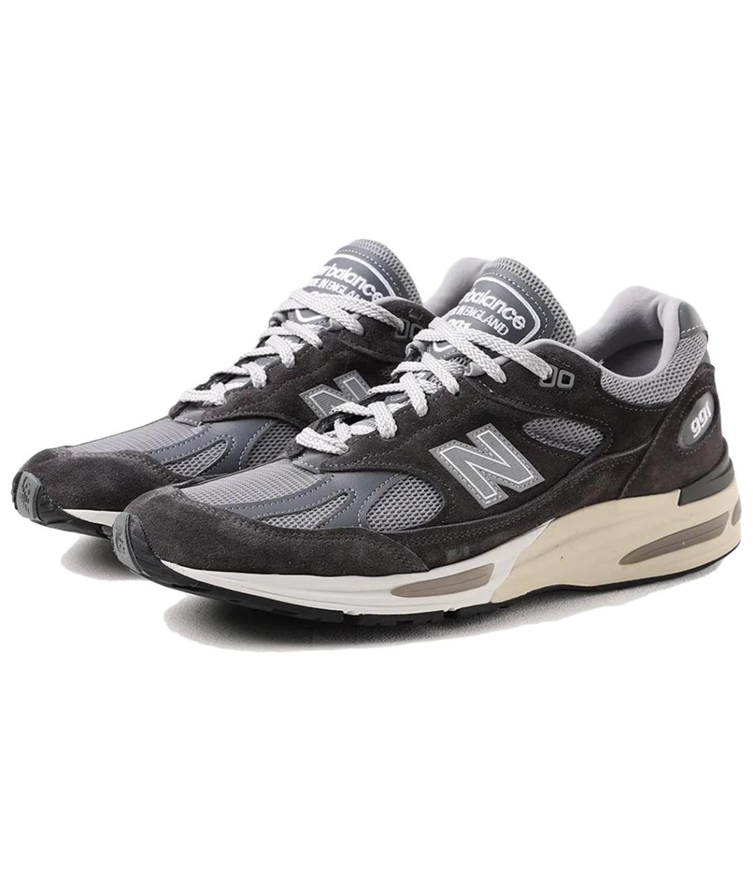 NEW BALANCE Серые кожаные кроссовки, фото 3