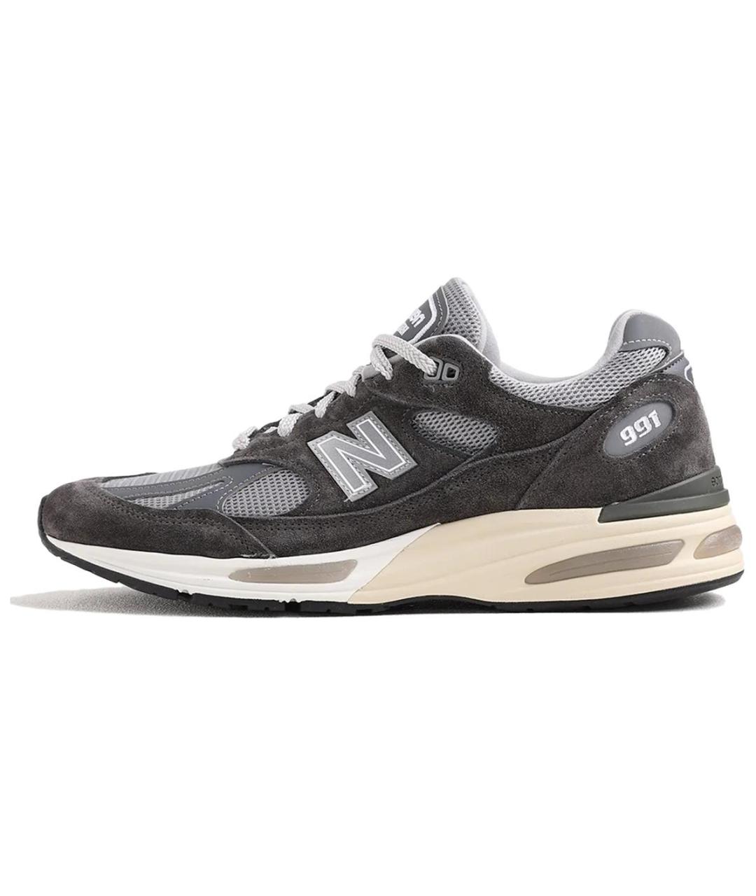 NEW BALANCE Серые кожаные кроссовки, фото 2