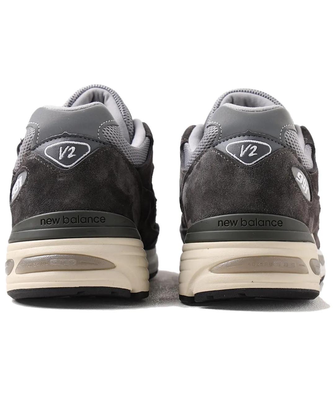 NEW BALANCE Серые кожаные кроссовки, фото 4