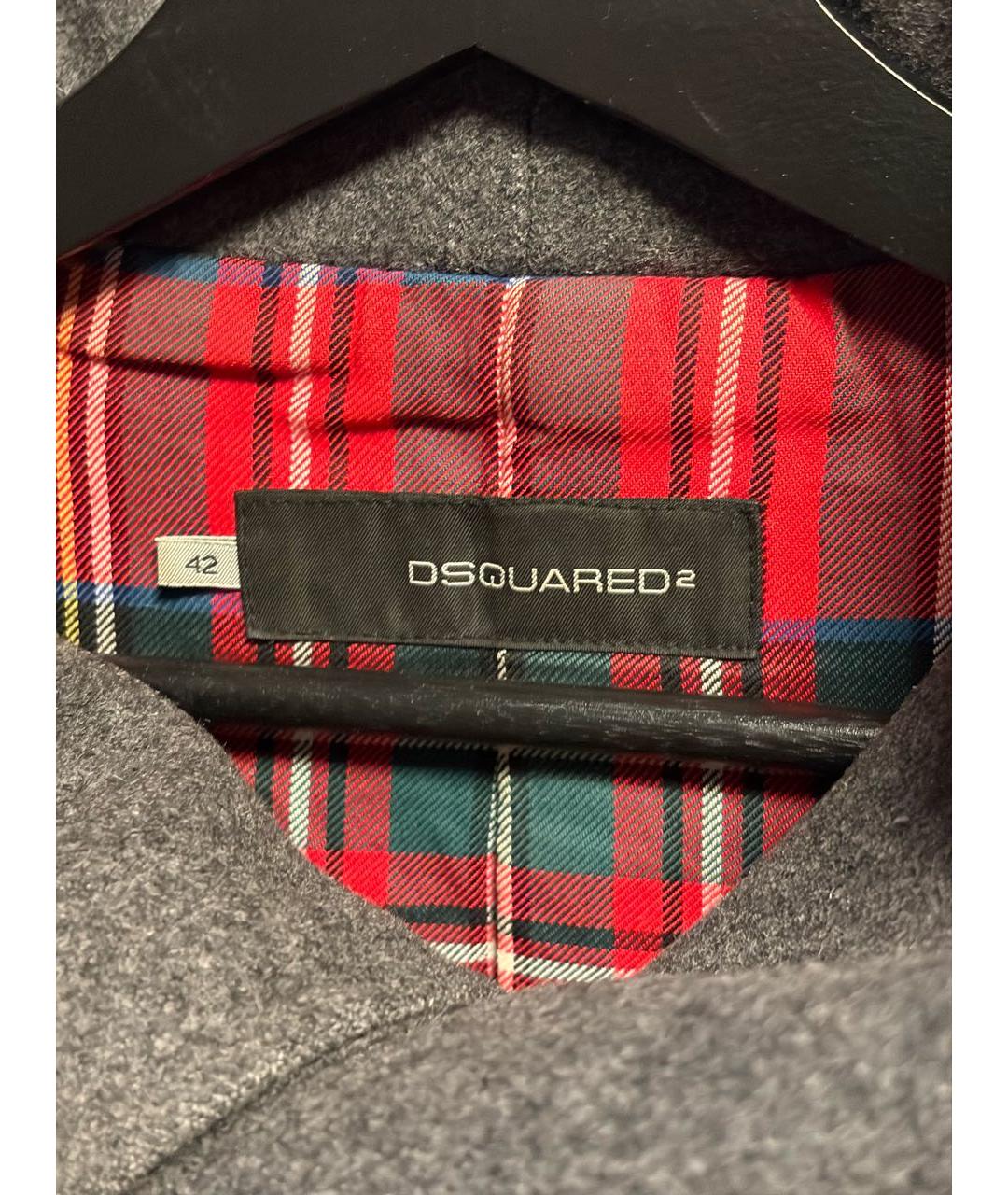 DSQUARED2 Серая шерстяная куртка, фото 3