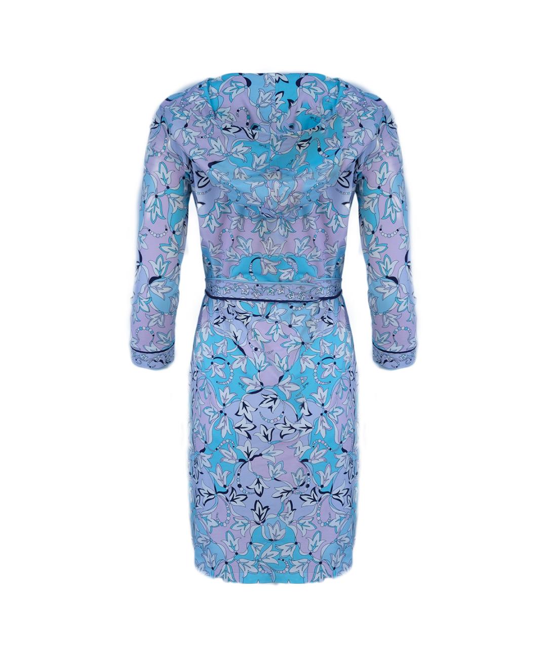 EMILIO PUCCI Голубое хлопковое повседневное платье, фото 2