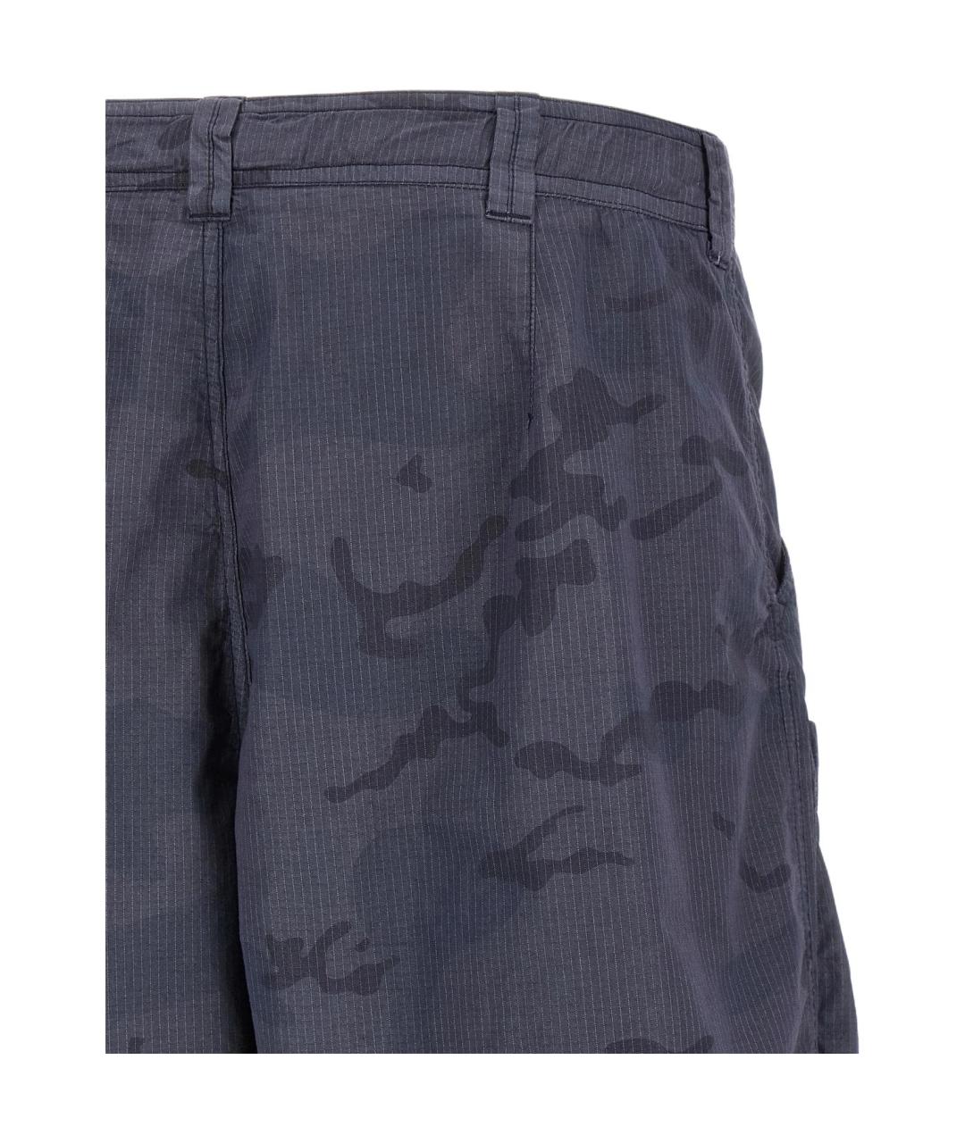 STONE ISLAND Синие хлопковые шорты, фото 4