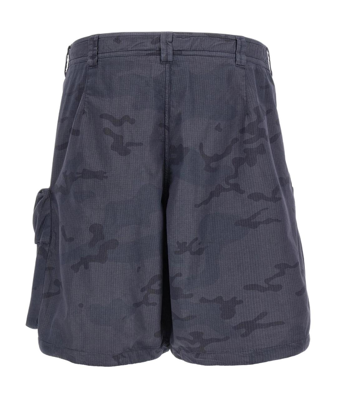 STONE ISLAND Синие хлопковые шорты, фото 2
