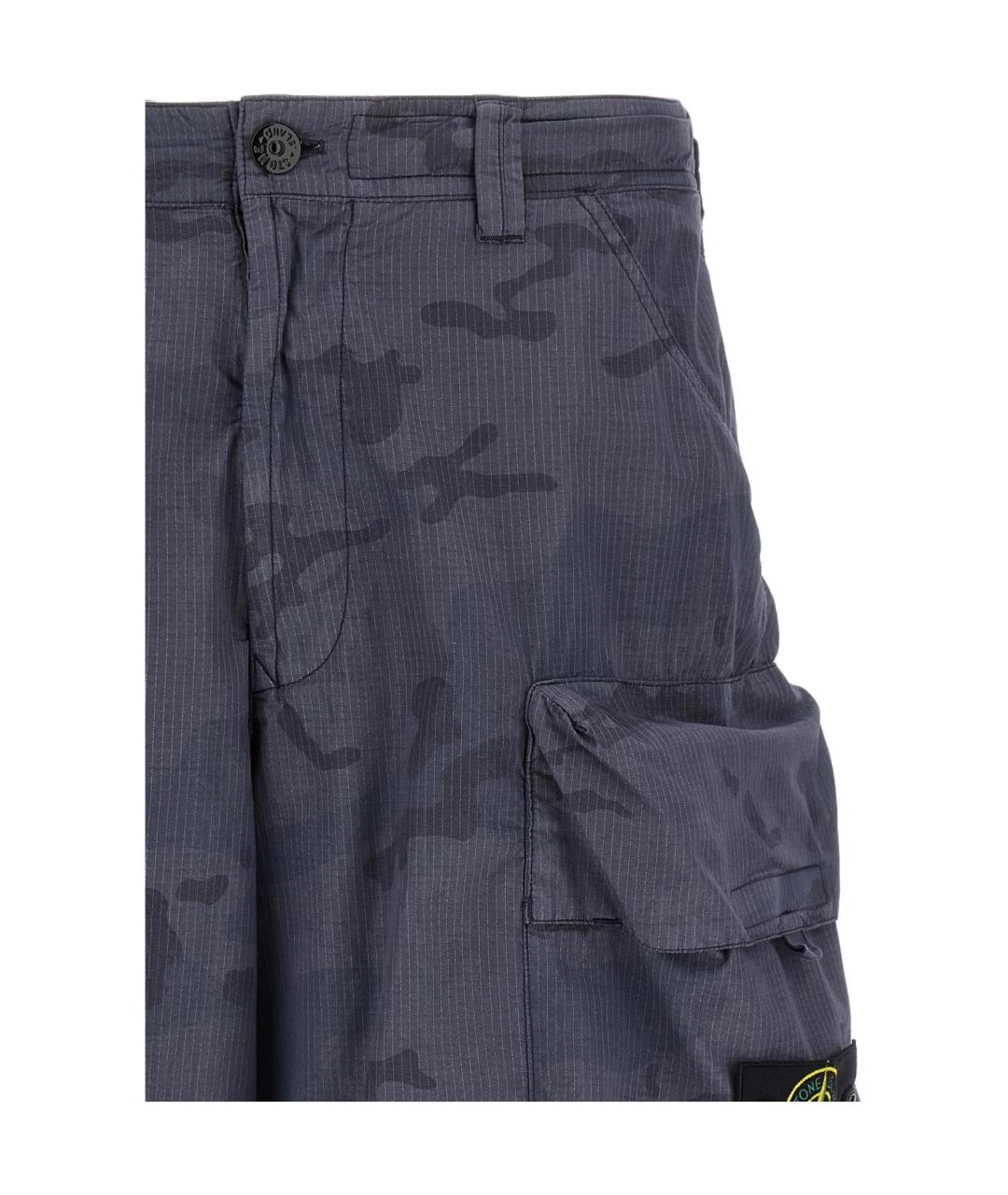 STONE ISLAND Синие хлопковые шорты, фото 3