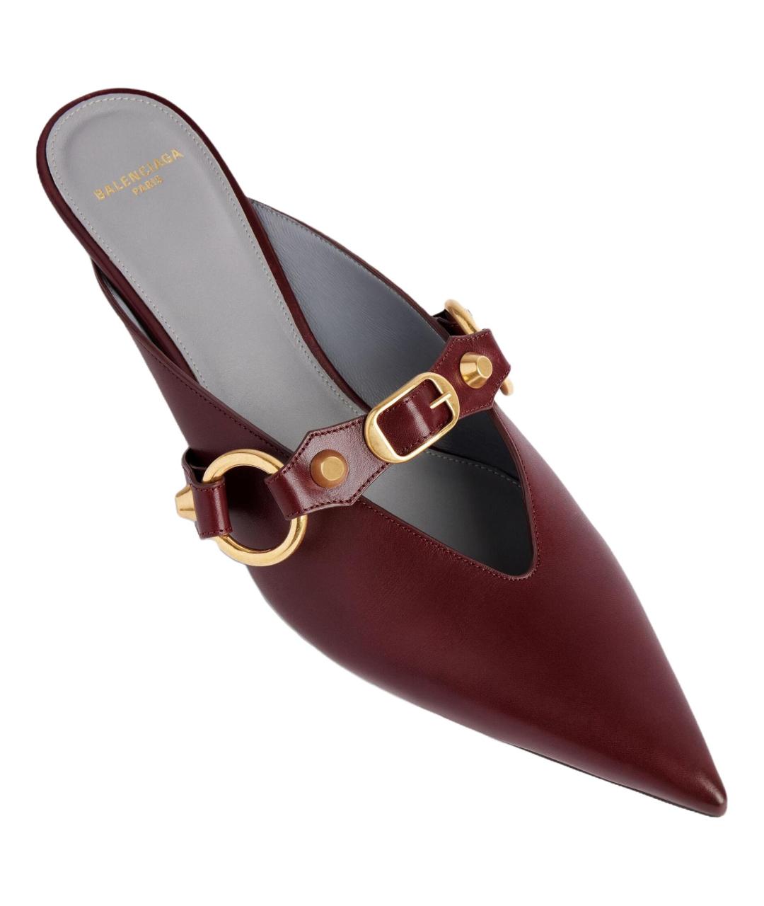 BALENCIAGA Красные кожаные туфли, фото 3