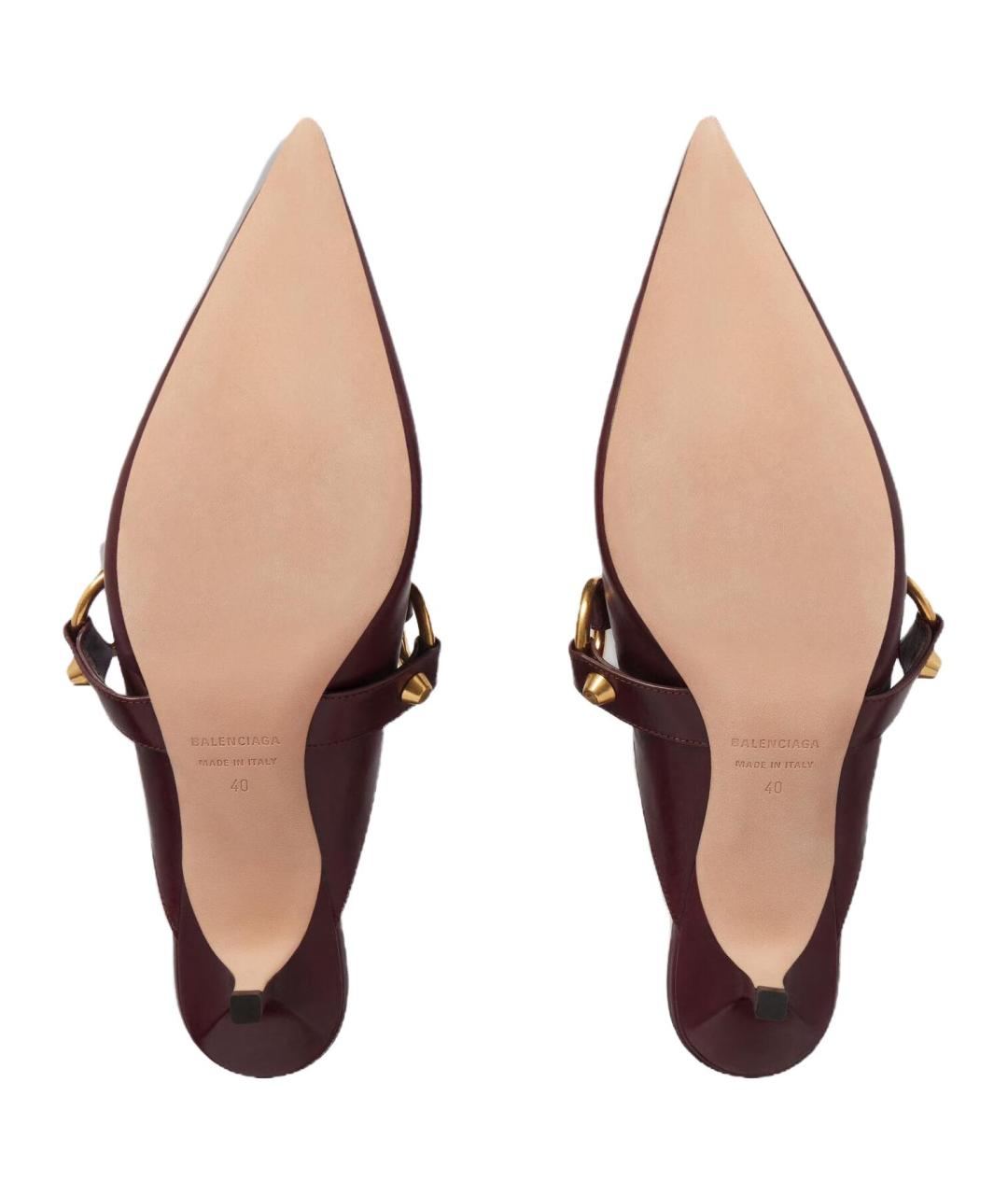 BALENCIAGA Красные кожаные туфли, фото 5