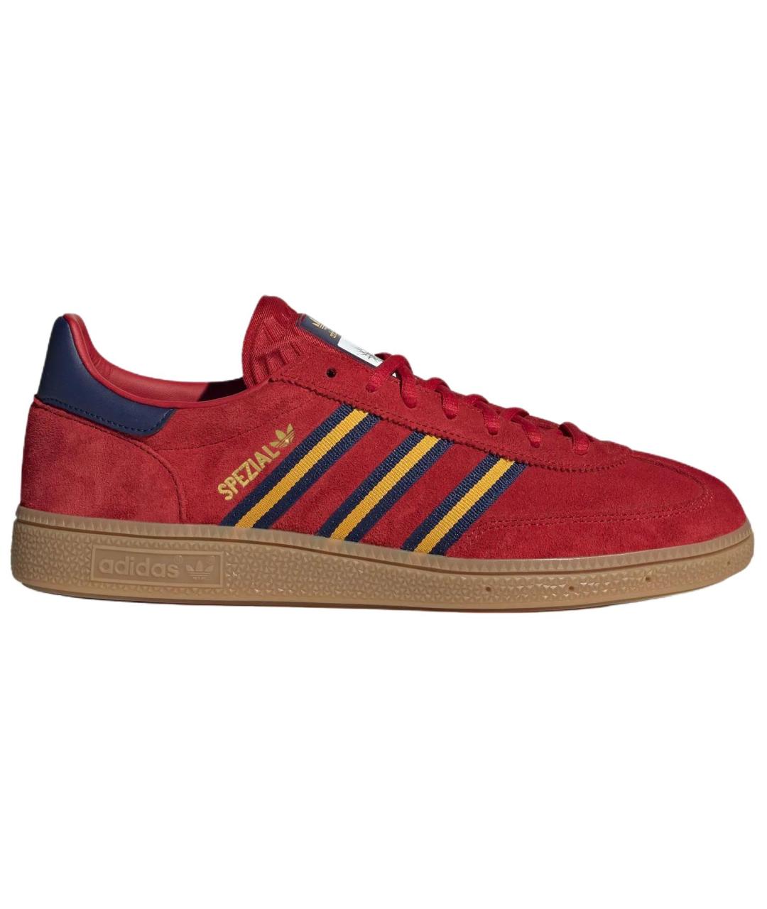 ADIDAS Красные замшевые кеды, фото 1