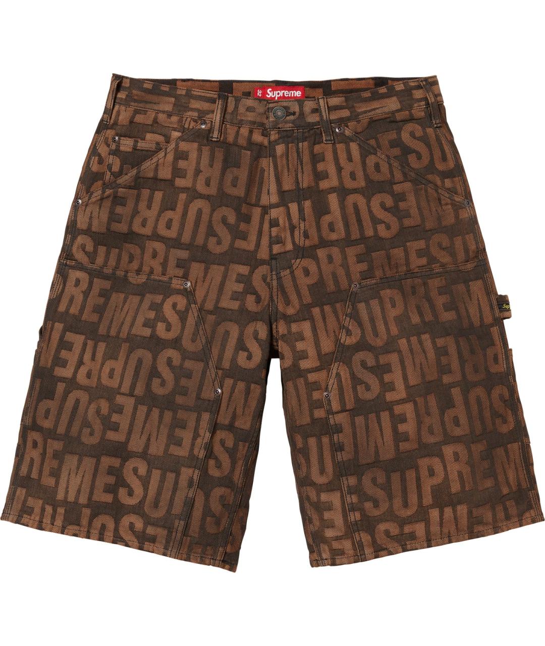 SUPREME Коричневые шорты, фото 1
