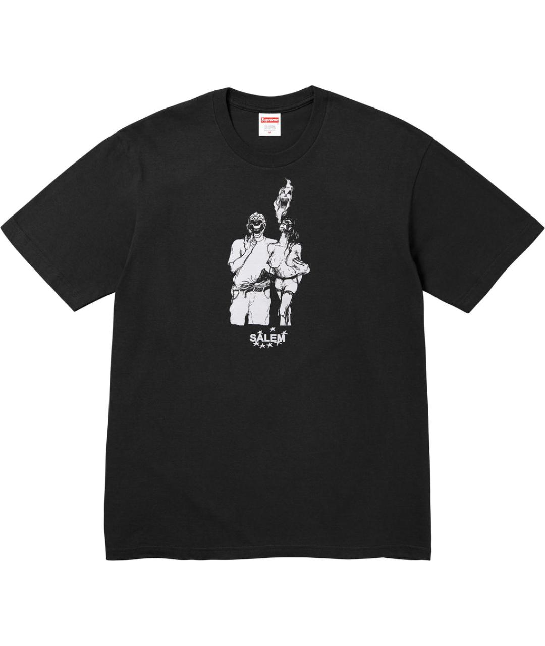 SUPREME Черная футболка, фото 1