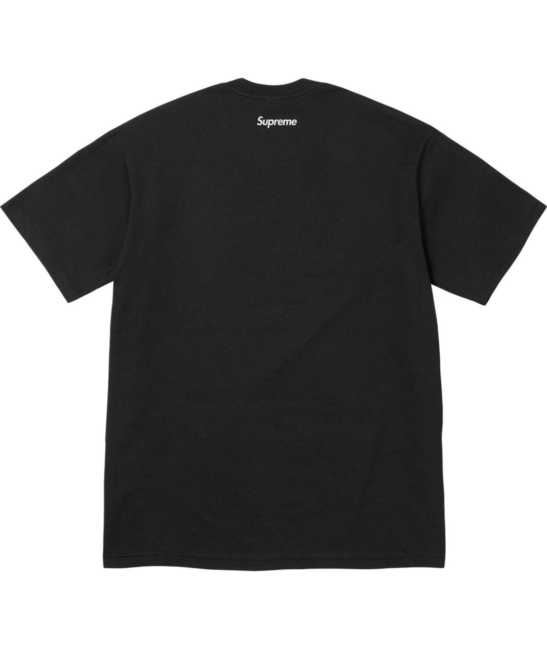 SUPREME Черная футболка, фото 2