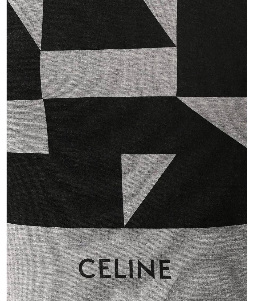 CELINE Серая хлопковая футболка, фото 6