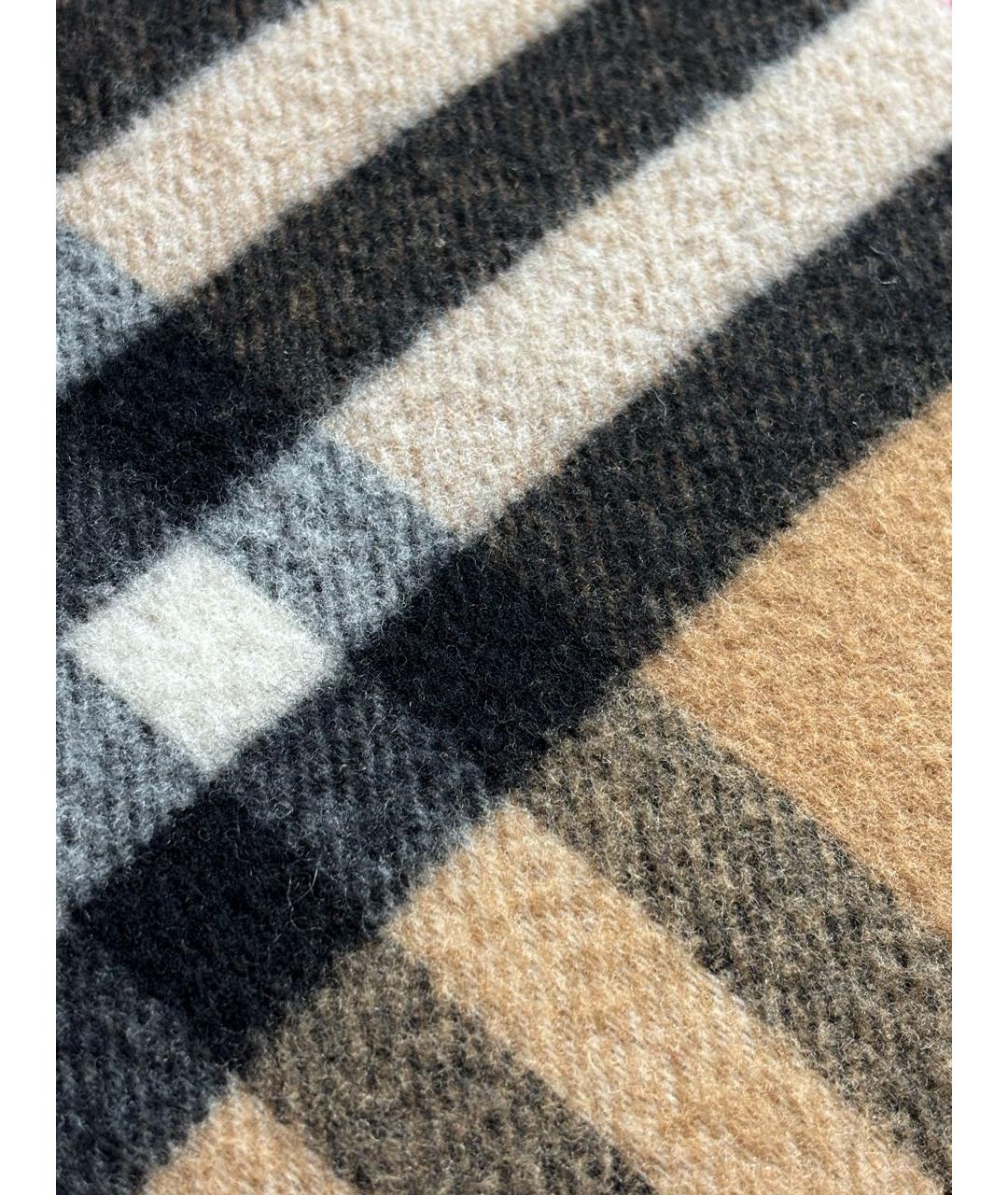 BURBERRY Бежевый шерстяной шарф, фото 6