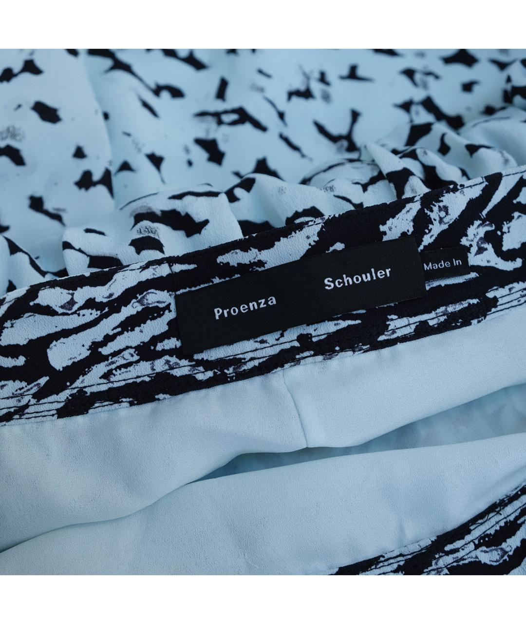 PROENZA SCHOULER Голубое вискозное повседневное платье, фото 3