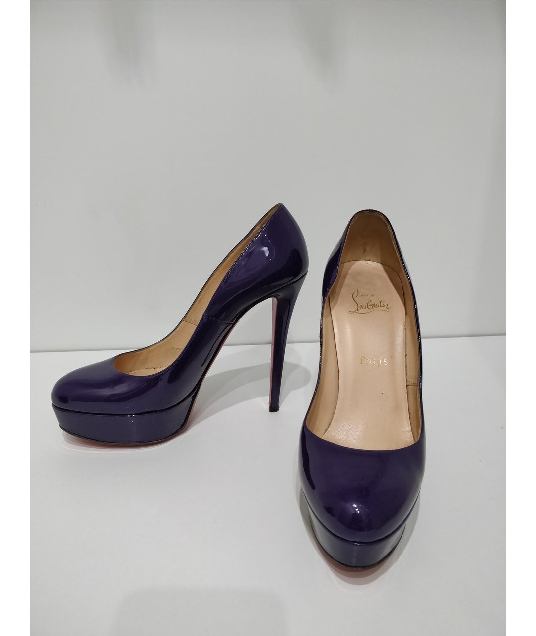 CHRISTIAN LOUBOUTIN Фиолетовые туфли из лакированной кожи, фото 5
