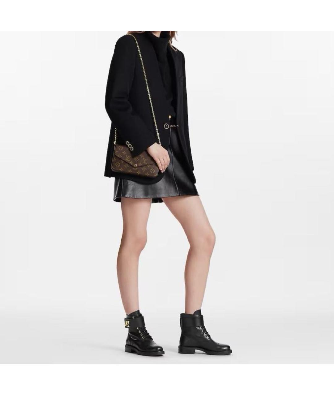 LOUIS VUITTON Черные кожаные ботинки, фото 6
