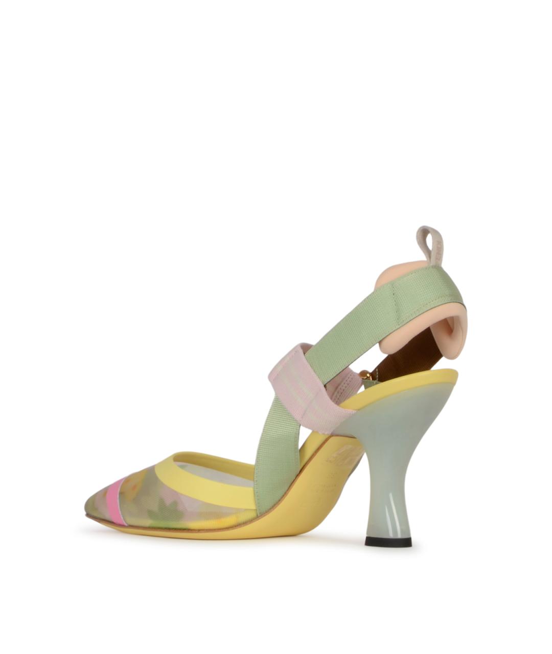 FENDI Мульти текстильные туфли, фото 3