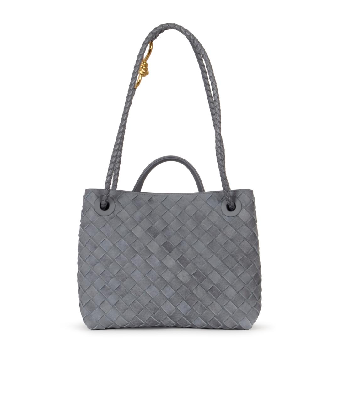 BOTTEGA VENETA Голубая замшевая сумка тоут, фото 3