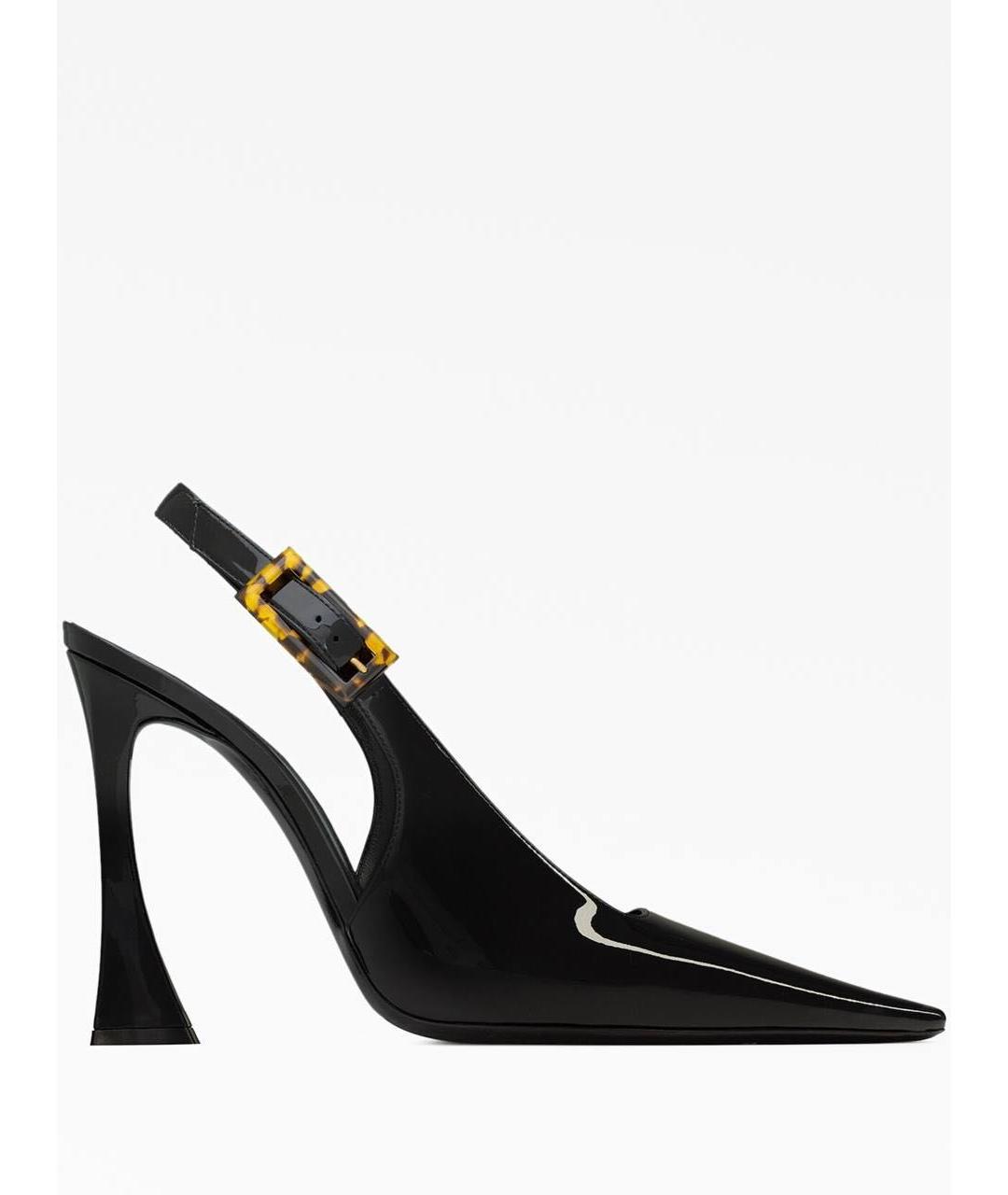 SAINT LAURENT Черные кожаные туфли, фото 8