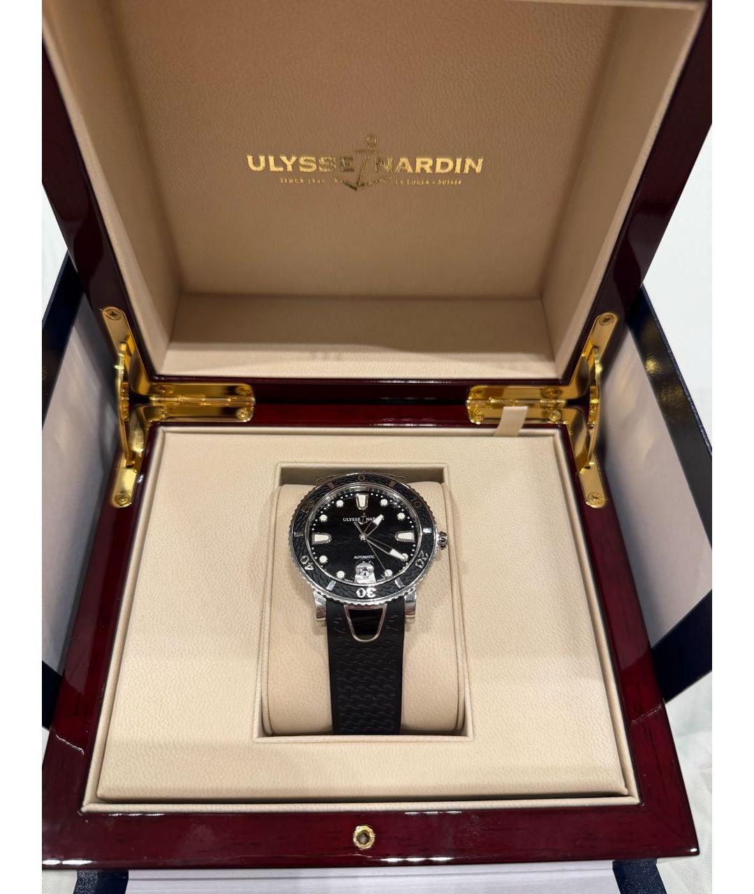 Ulysse Nardin Черные металлические часы, фото 5