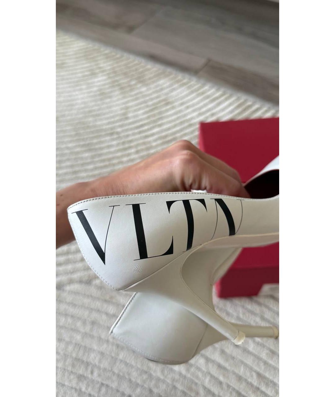 VALENTINO Белые кожаные туфли, фото 4