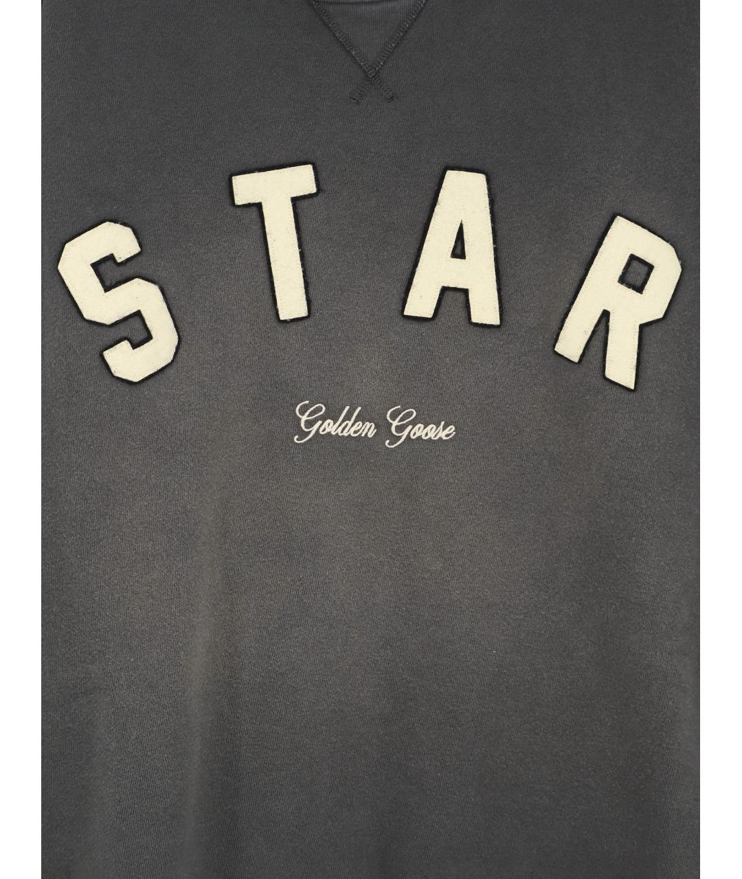 GOLDEN GOOSE Антрацитовый хлопковый джемпер / свитер, фото 3