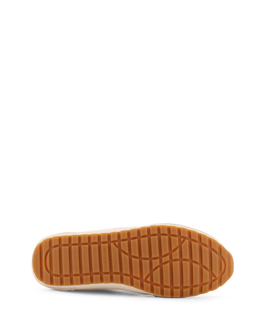 TORY BURCH Бежевые текстильные кроссовки, фото 4