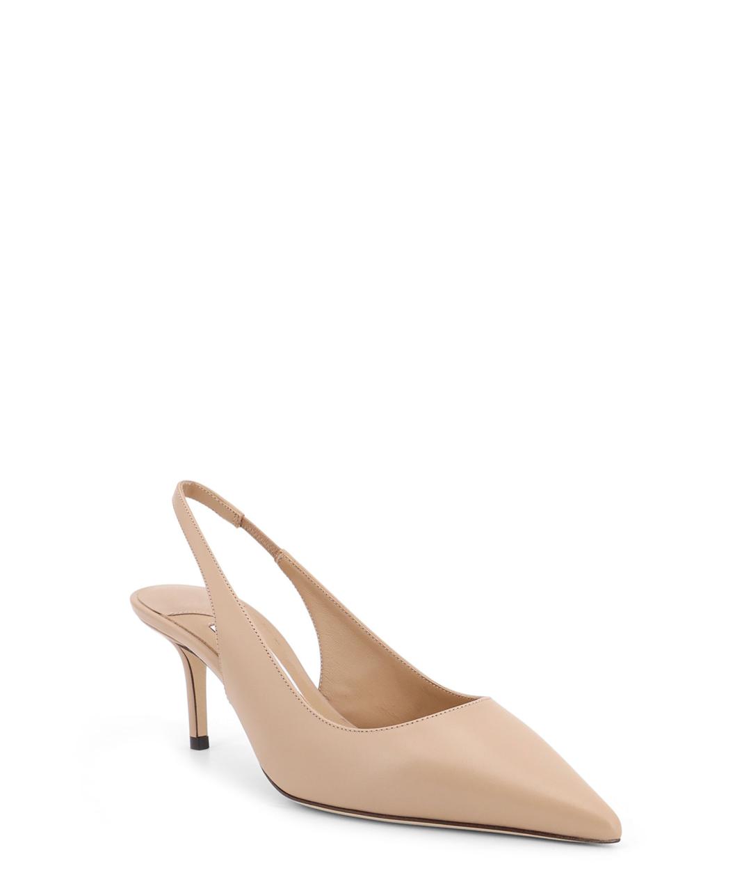 JIMMY CHOO Бежевые кожаные туфли, фото 2
