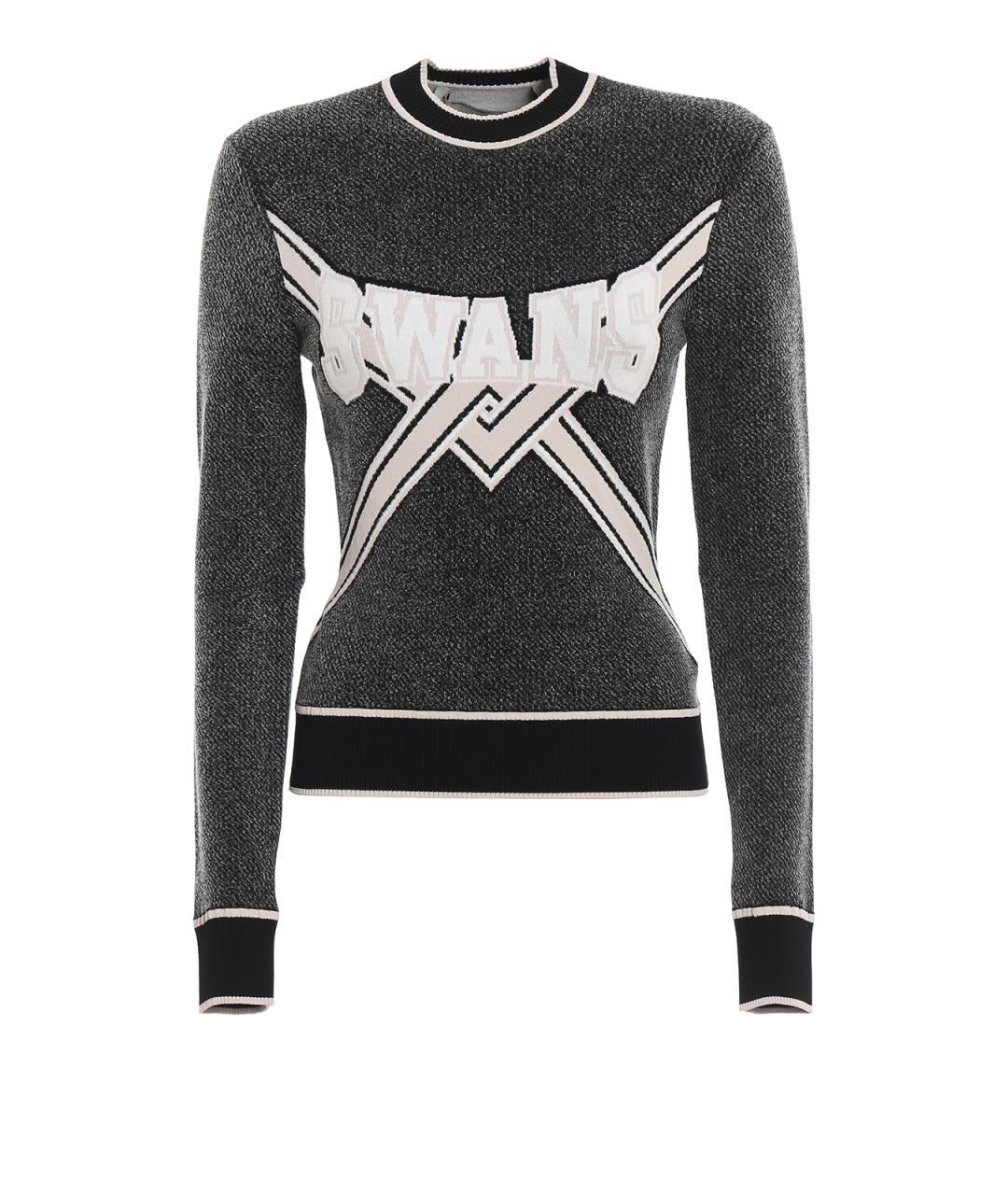 OFF-WHITE Черный полиэстеровый джемпер / свитер, фото 1
