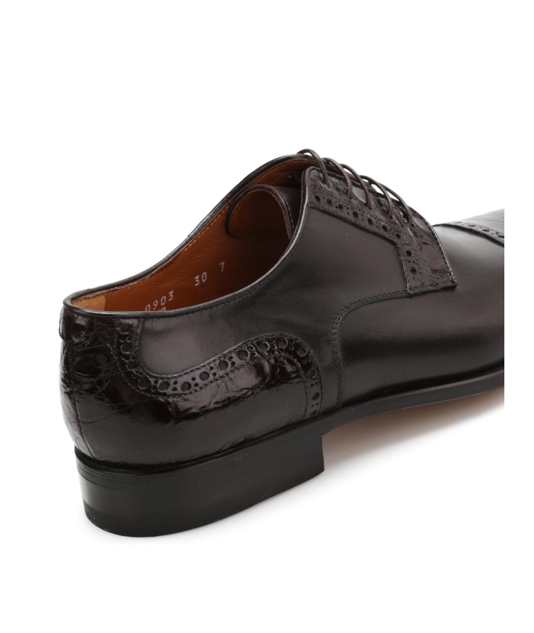 CORNELIANI Коричневые кожаные туфли, фото 4