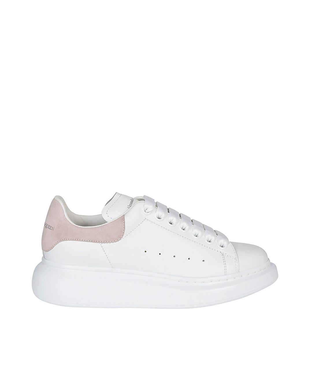 ALEXANDER MCQUEEN Белые кожаные кроссовки, фото 1