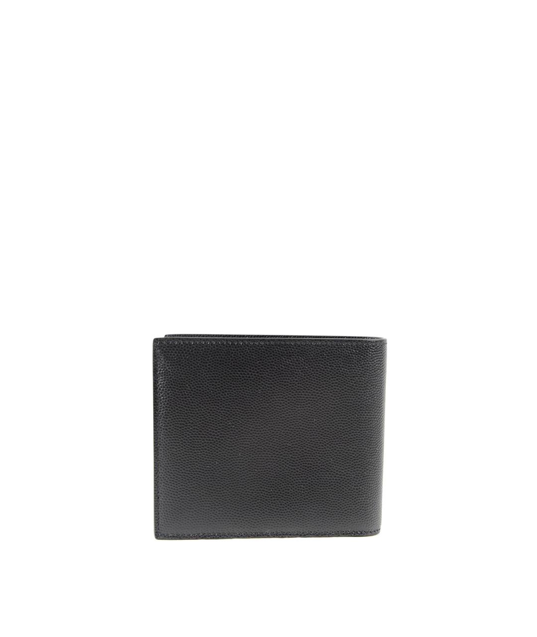 SAINT LAURENT Черный кожаный кошелек, фото 3