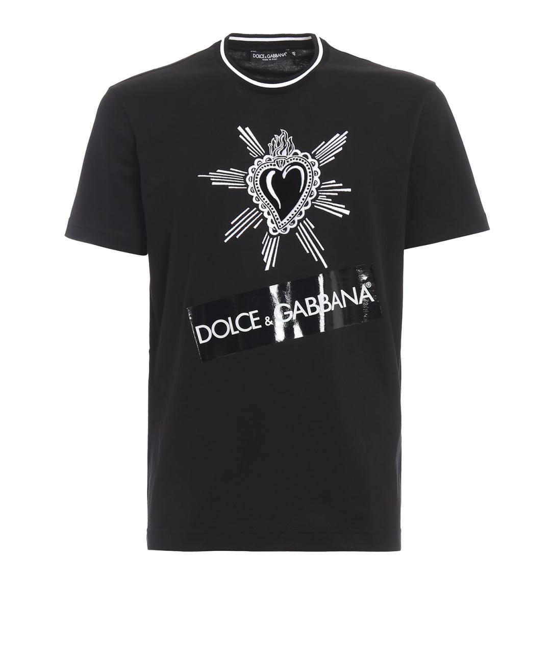 DOLCE&GABBANA Черная хлопковая футболка, фото 1