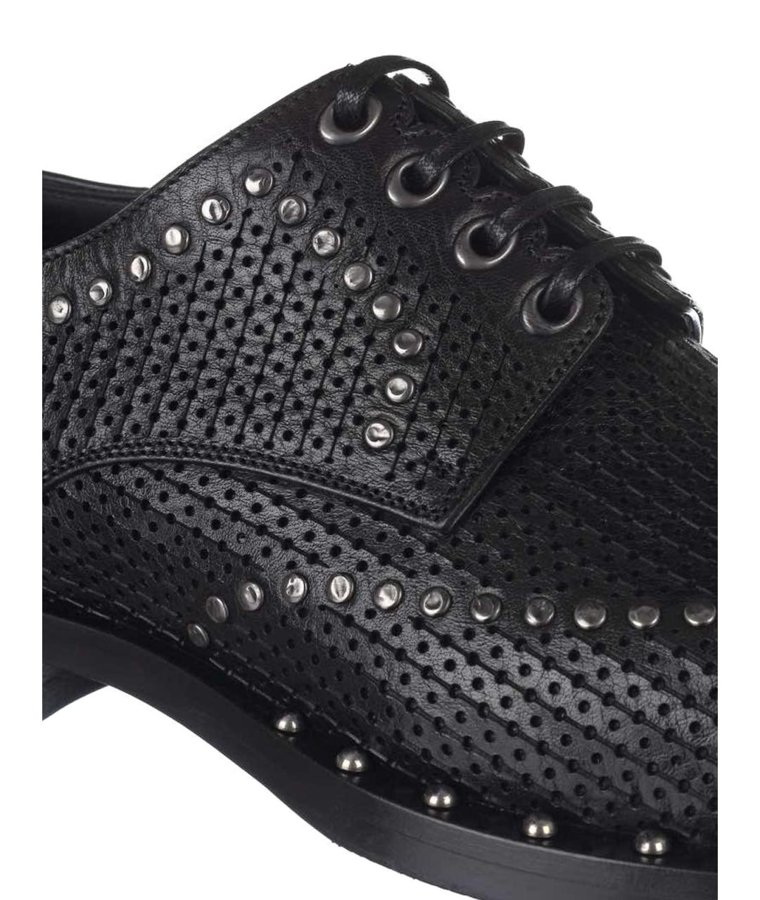 DOLCE&GABBANA Черные кожаные туфли, фото 3