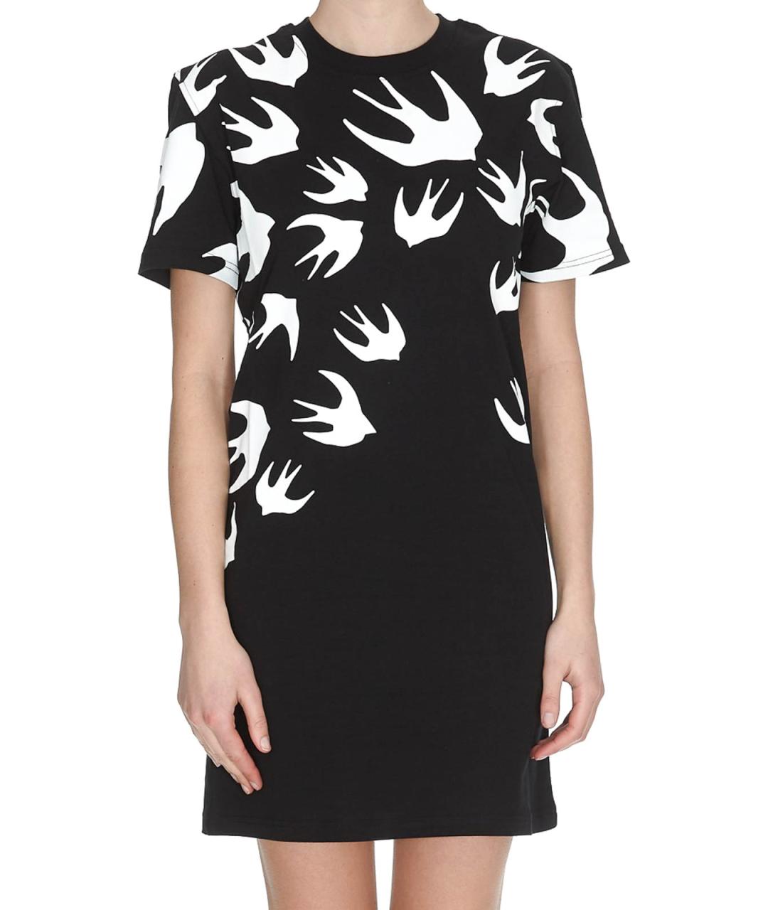 MCQ ALEXANDER MCQUEEN Черное хлопковое повседневное платье, фото 3