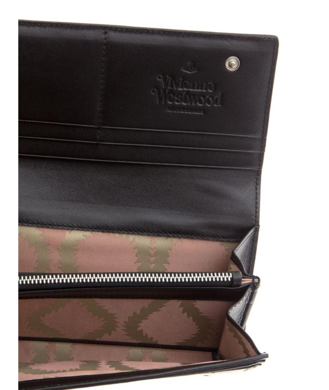 VIVIENNE WESTWOOD Зеленый кожаный кошелек, фото 4