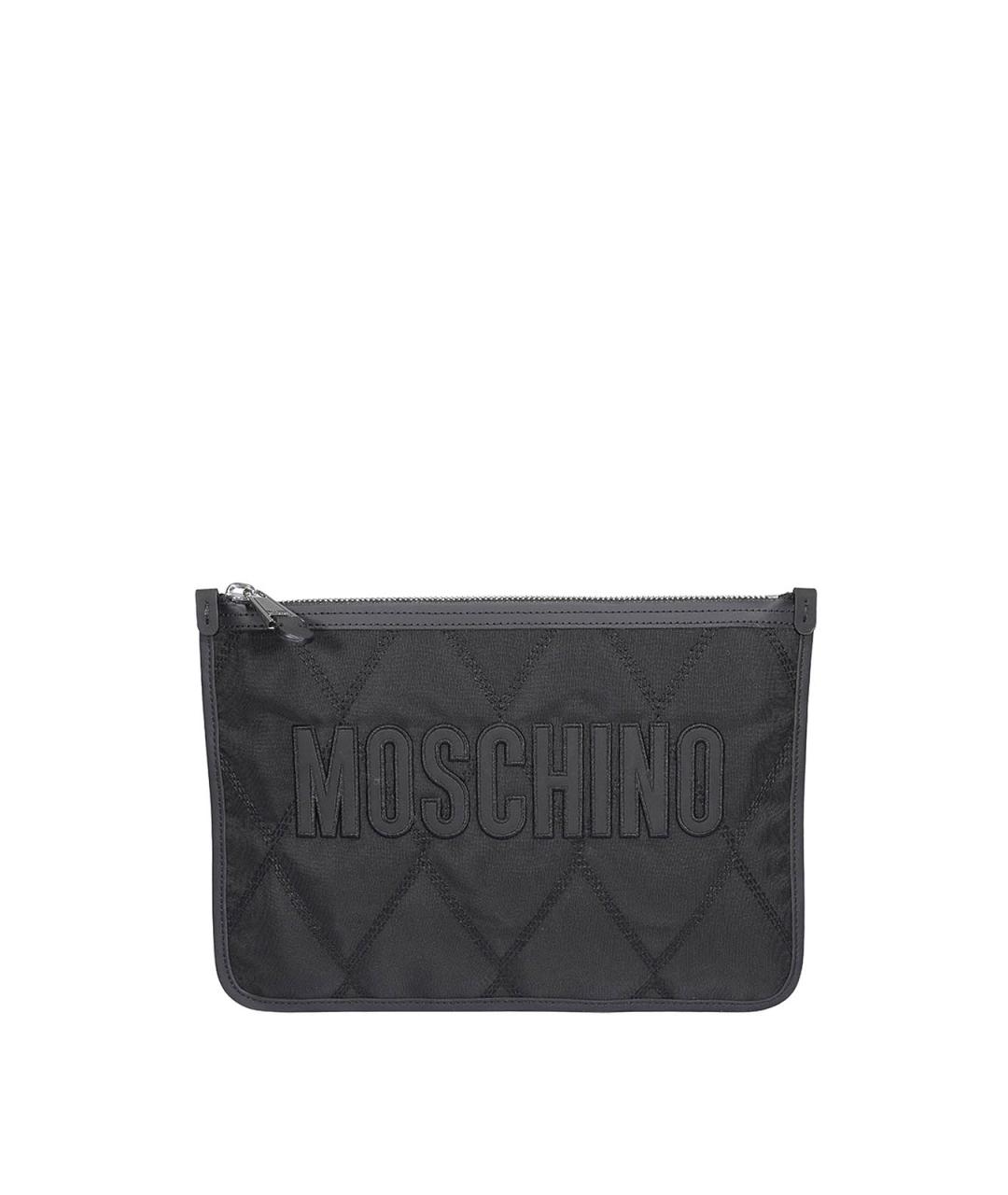 MOSCHINO Черная тканевая барсетка, фото 1
