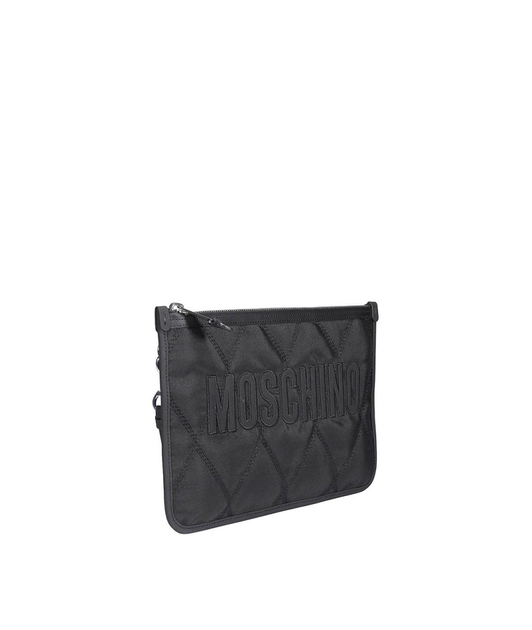 MOSCHINO Черная тканевая барсетка, фото 2