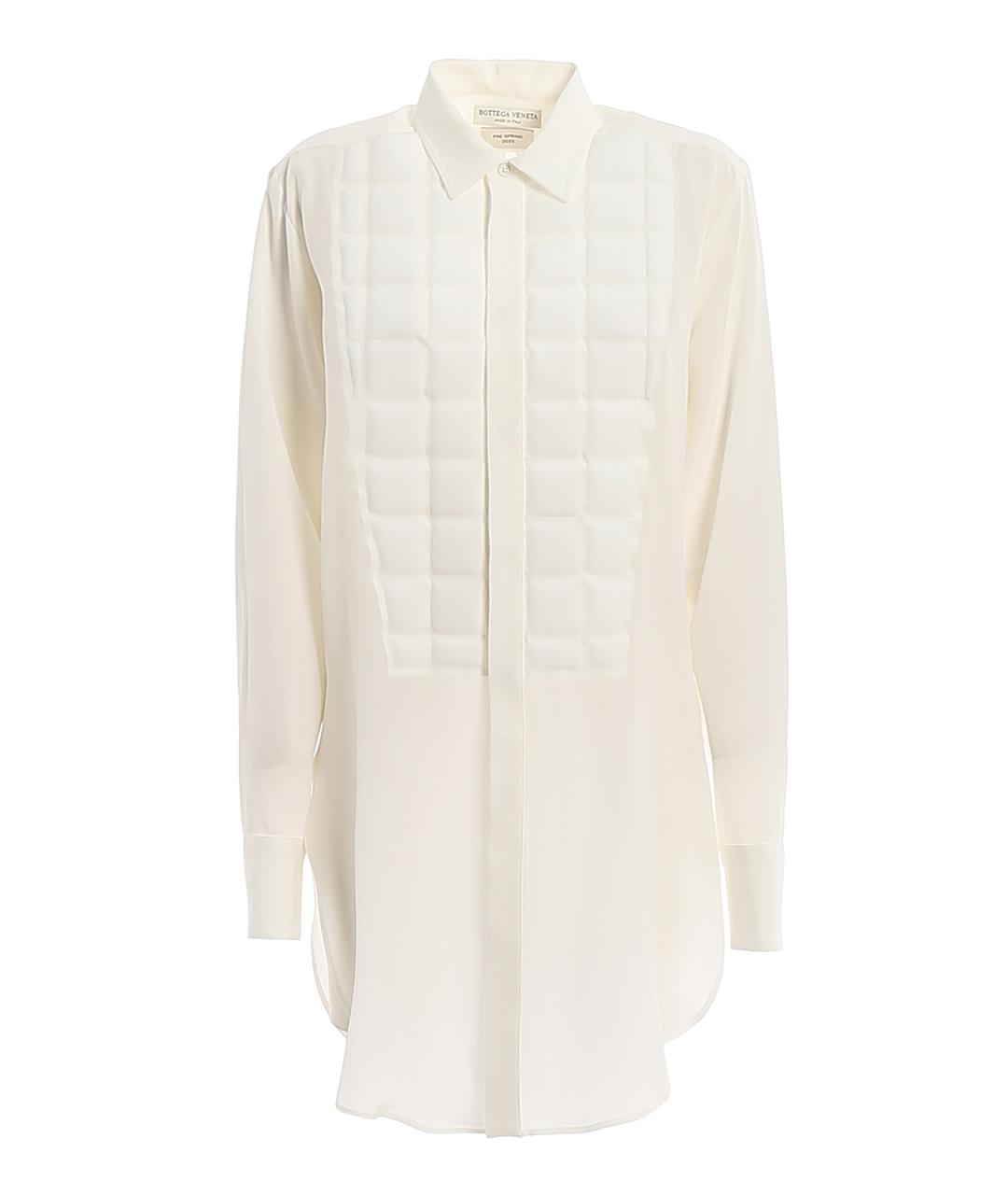 BOTTEGA VENETA Белая шелковая рубашка, фото 1