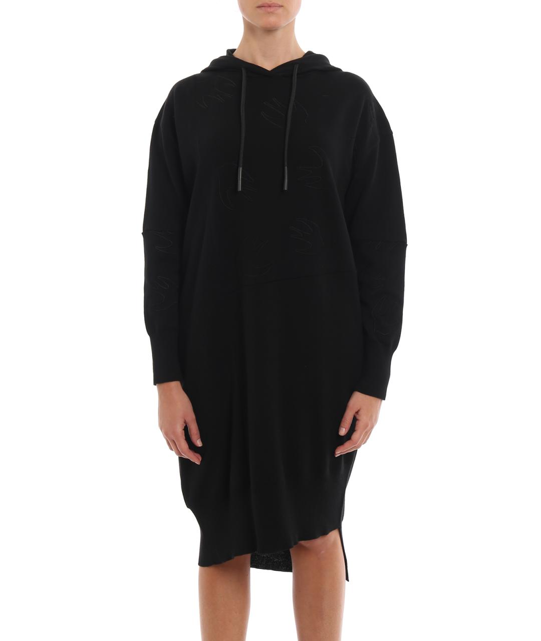 MCQ ALEXANDER MCQUEEN Черное хлопковое повседневное платье, фото 3