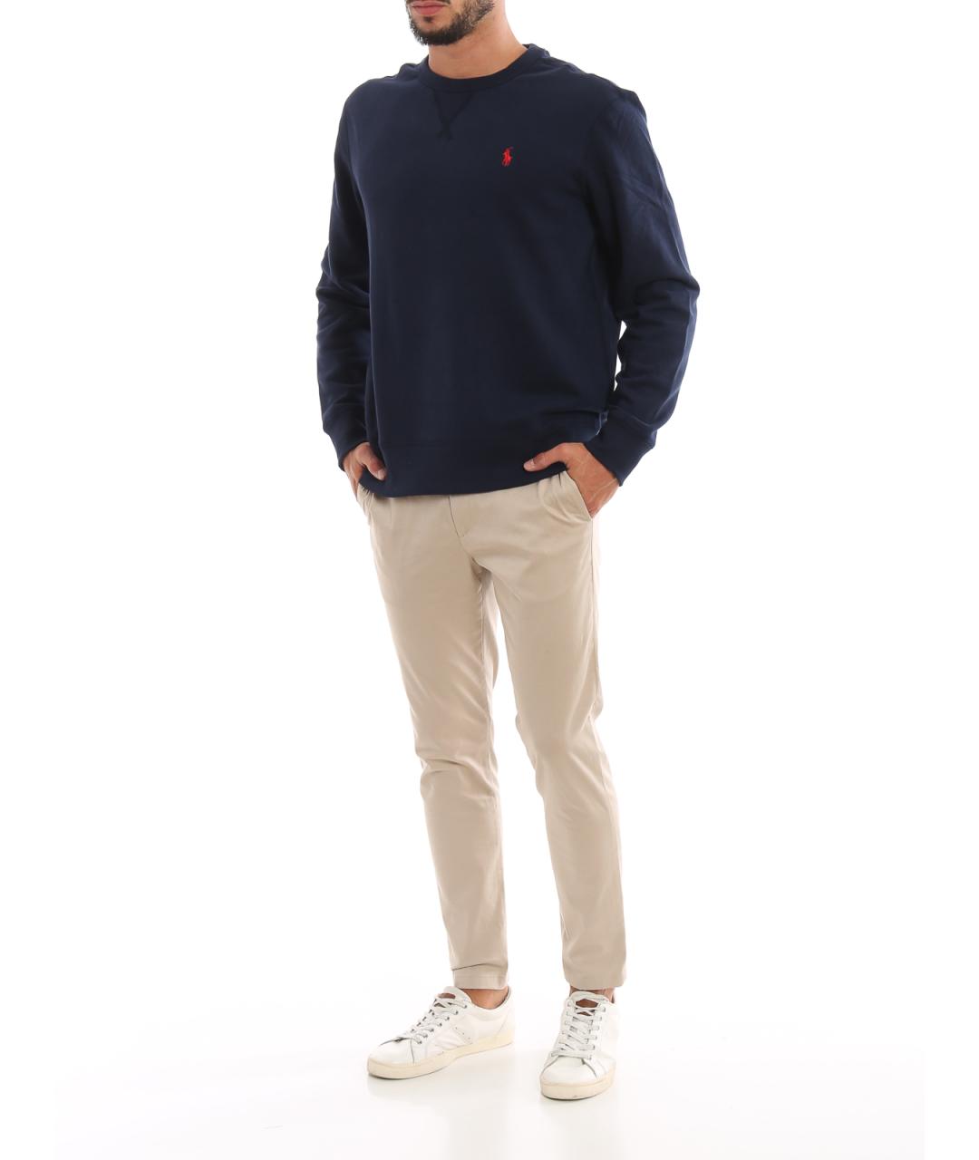 POLO RALPH LAUREN Синий полиэстеровый джемпер / свитер, фото 2