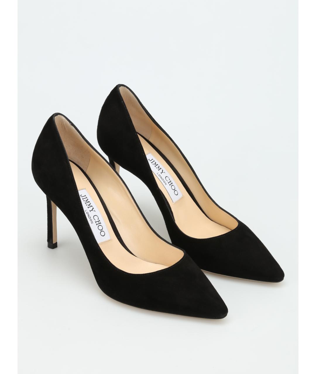 JIMMY CHOO Черные замшевые туфли, фото 2