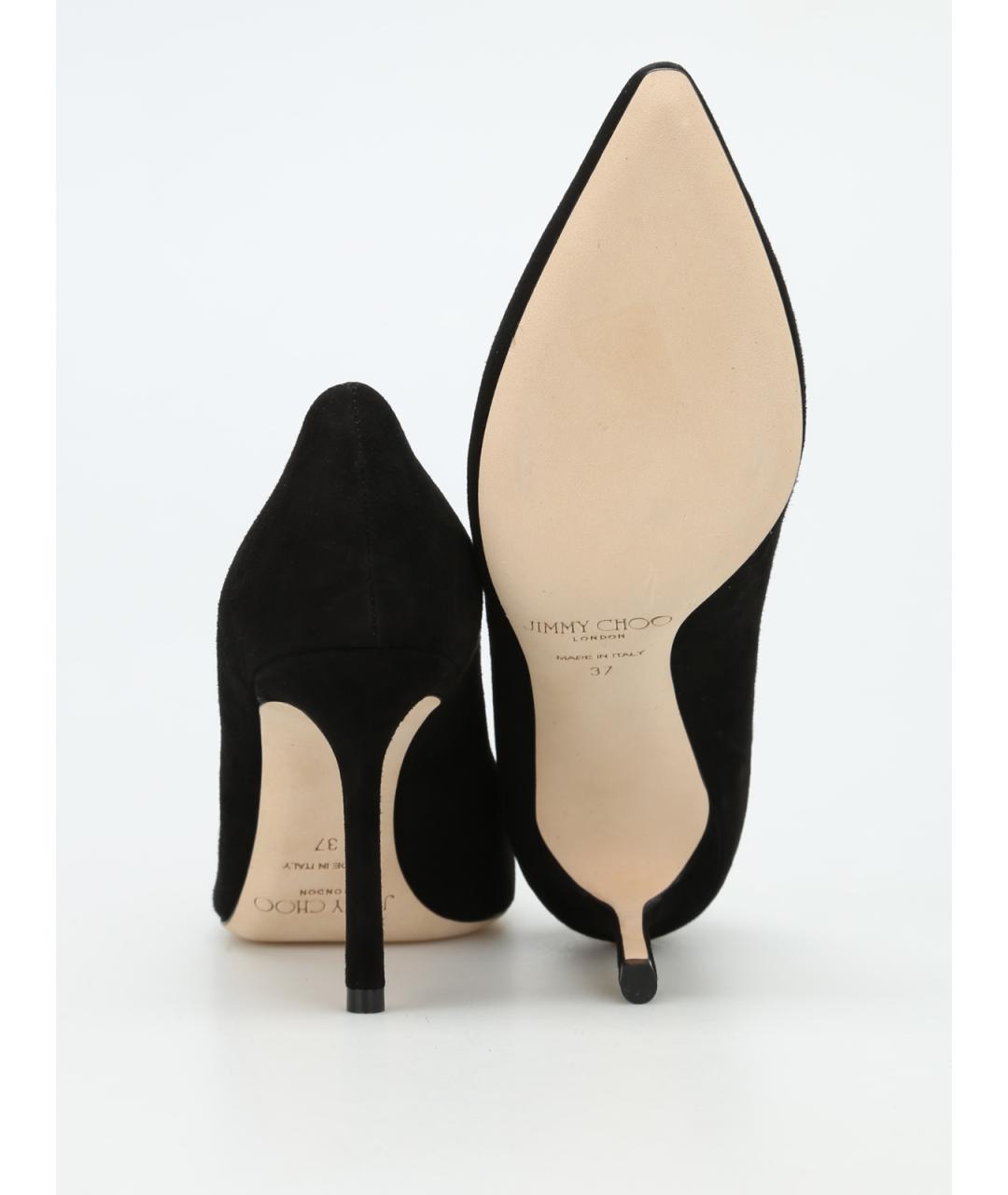 JIMMY CHOO Черные замшевые туфли, фото 5