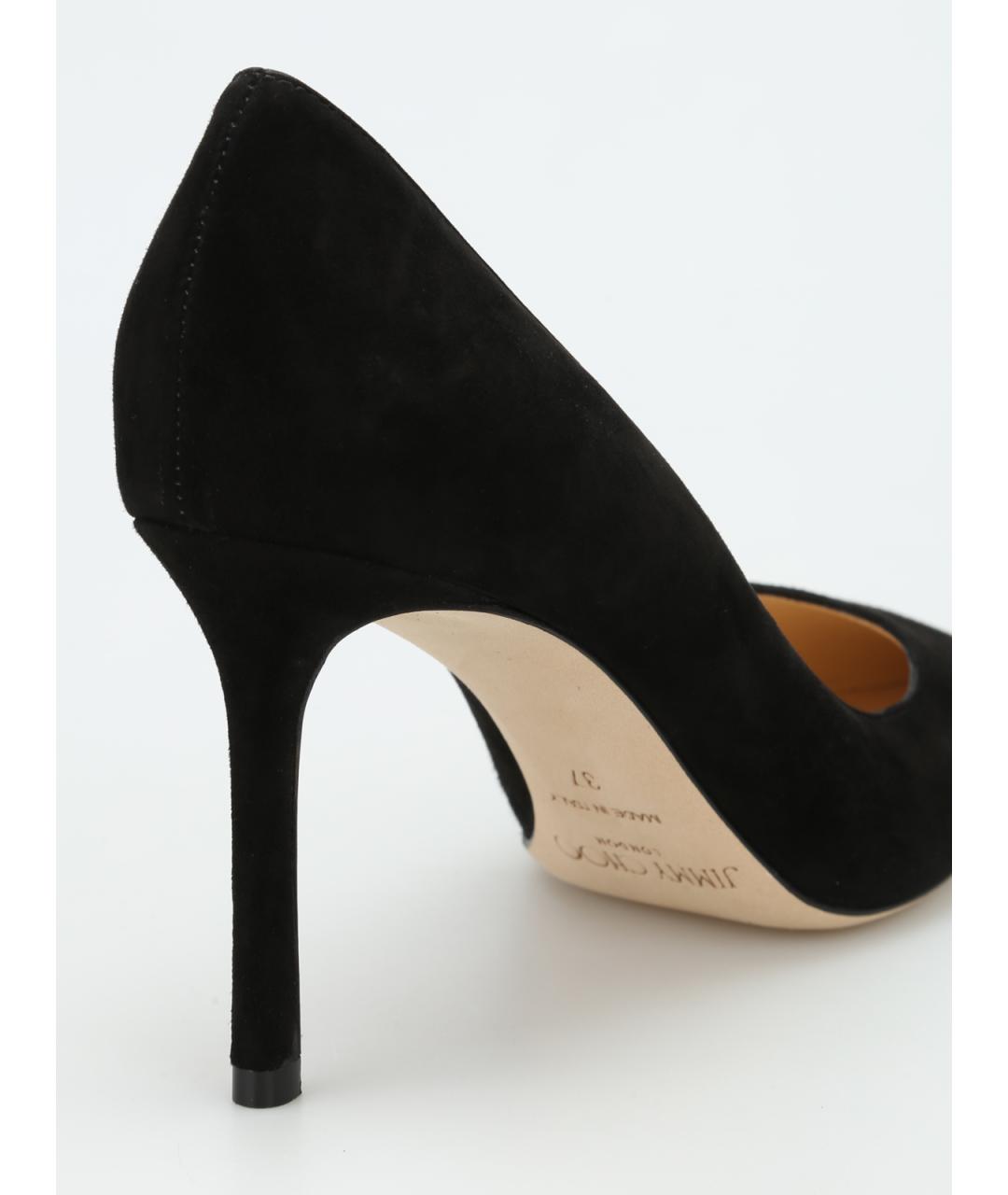 JIMMY CHOO Черные замшевые туфли, фото 4