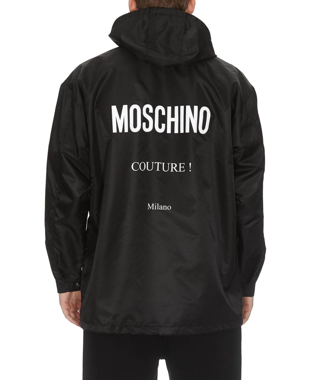 MOSCHINO Черная полиамидовая куртка, фото 4