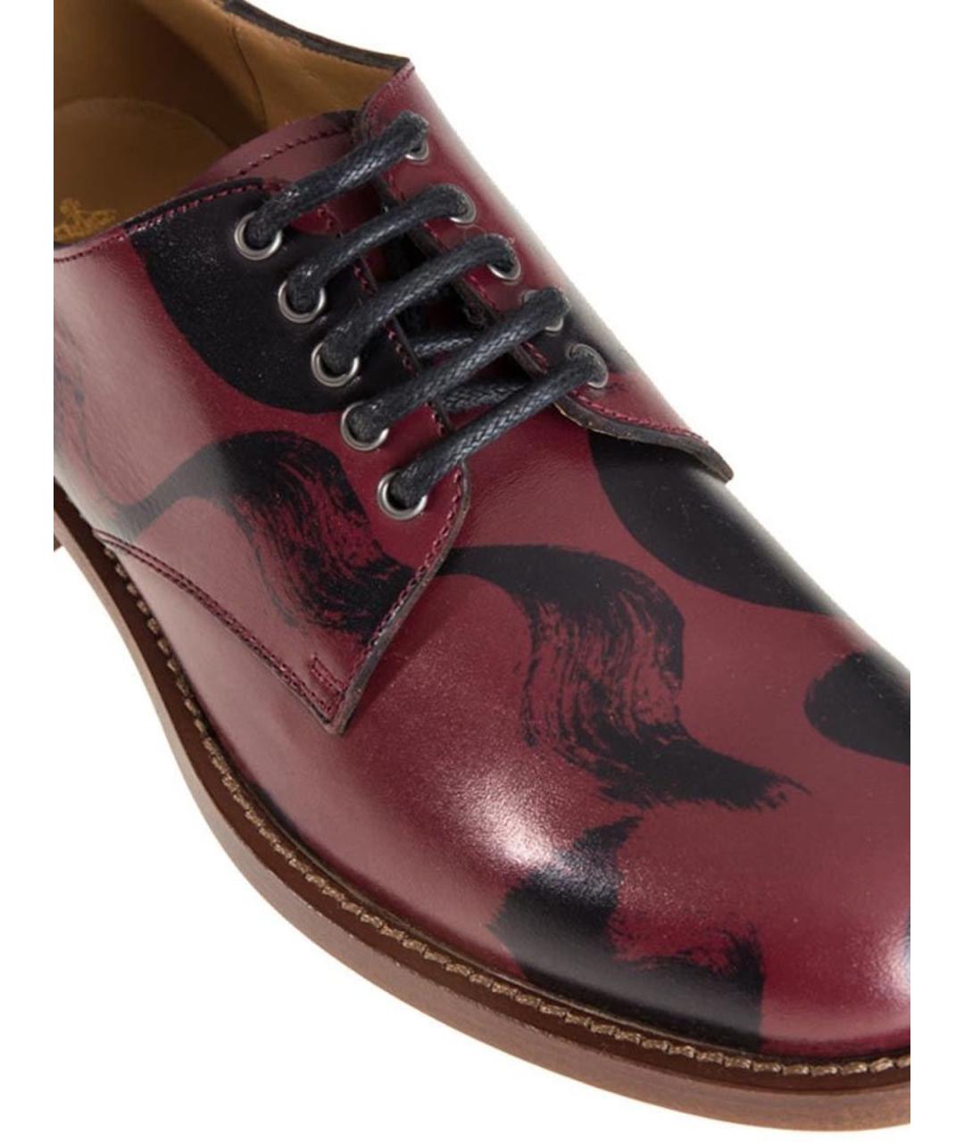 VIVIENNE WESTWOOD Красные кожаные брогги и оксфорды, фото 5