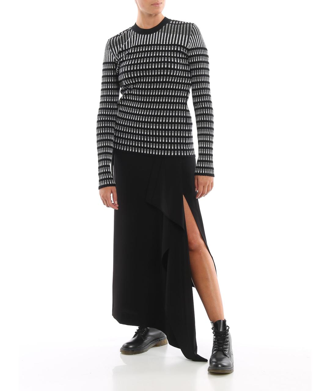 MCQ ALEXANDER MCQUEEN Черная полиэстеровая юбка макси, фото 2