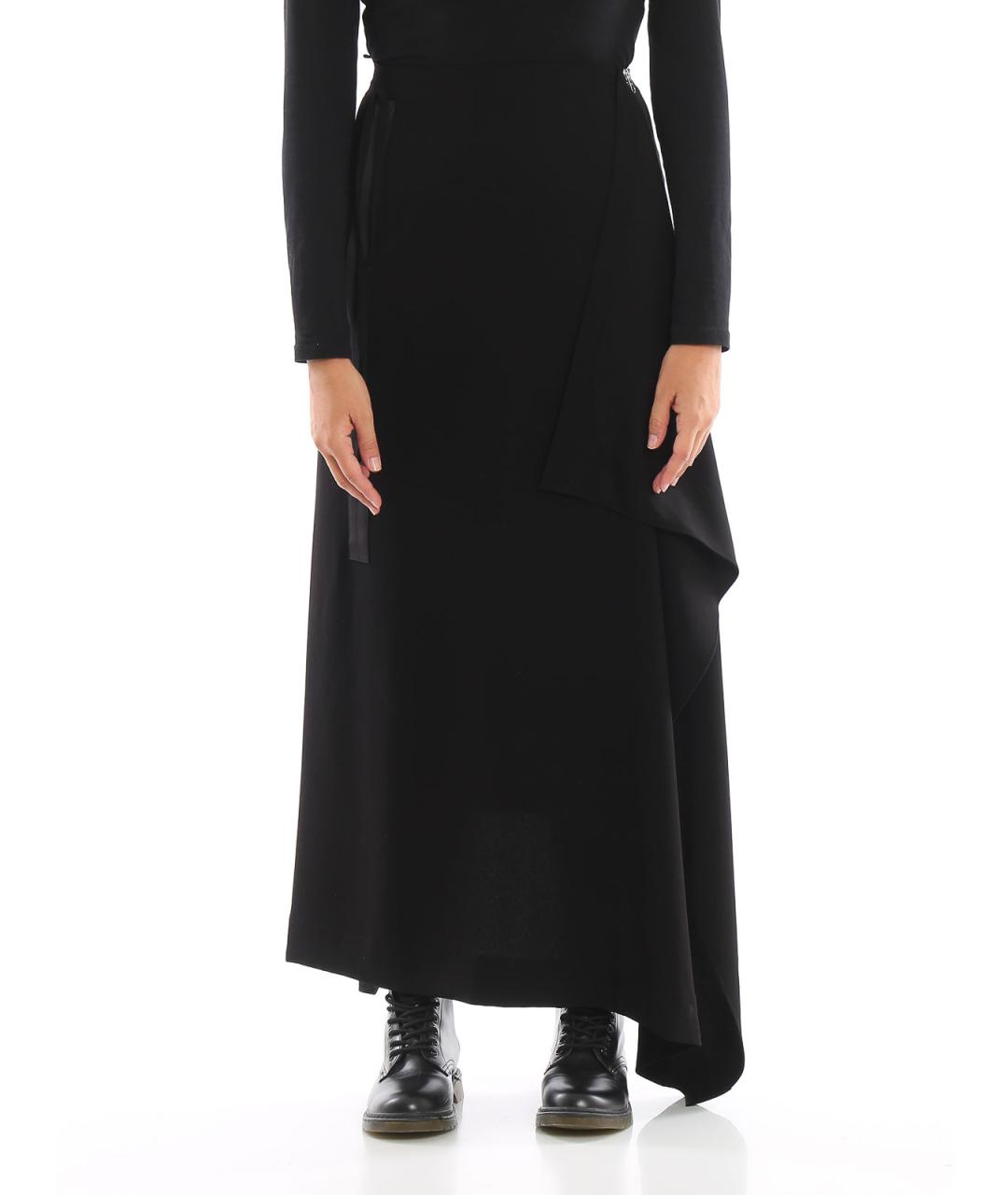 MCQ ALEXANDER MCQUEEN Черная полиэстеровая юбка макси, фото 3